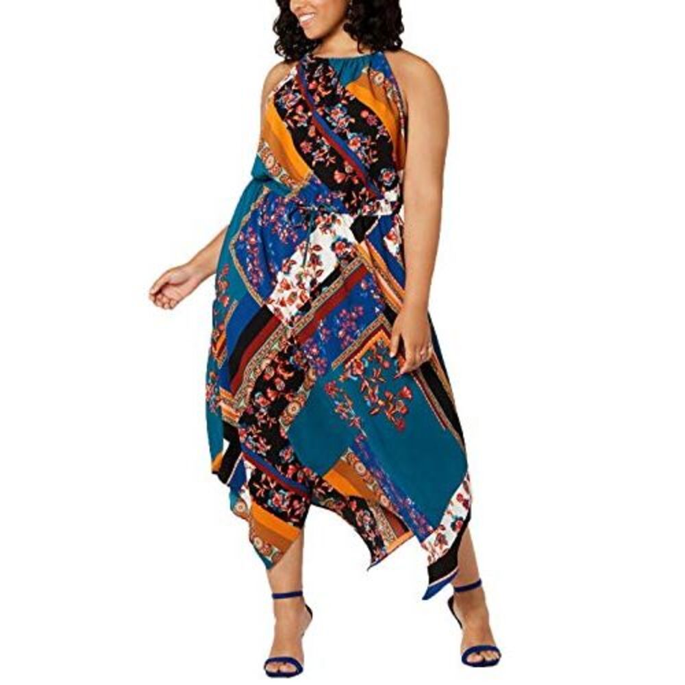 Fishbowl Trendy Plus Size Halter Maxi Dress